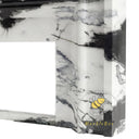 black white marble mantel in Panda White - Image 7
