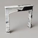 black marble fireplace surround in Panda White - Image 1
