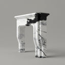 modern marble hearth in Panda White - Image 1