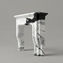 modern marble hearth in Panda White - Image 1