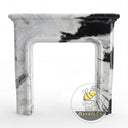 modern marble hearth in Panda White - Image 3