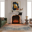 modern marble fireplace mantel | arched minimalist design | Width 59" | Panda White Marble
