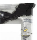 marble fire place | Elegant arched opening | Width: 59 Inch | Panda White