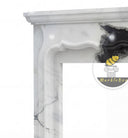 marble fire place | Elegant arched opening | Width: 59 Inch | Panda White