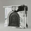 victorian marble fireplace in Panda White - Image 1