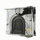 victorian marble fireplace in Panda White - Image 4