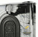 victorian marble fireplace in Panda White - Image 5