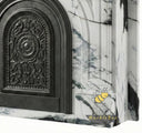 victorian marble fireplace in Panda White - Image 6