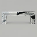 electric fireplace marble surround in Panda White - Image 1