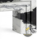 electric fireplace marble surround in Panda White - Image 7