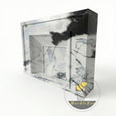 white marble fireplace mantel in Panda White - Image 4