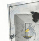 white marble fireplace mantel in Panda White - Image 5