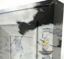 white marble fireplace mantel in Panda White - Image 7
