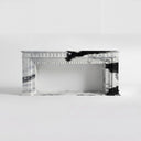 electric marble fireplace surround in Panda White - Image 1