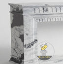 electric marble fireplace surround in Panda White - Image 6