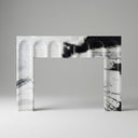 custom marble fire surround for sale in Panda White - Image 1