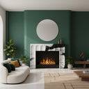 custom marble fire surround for sale | Arched fluted panels | 59.06" Width | Panda White