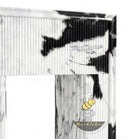 custom modern marble fireplace for sale in Panda White - Image 5
