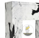 custom modern marble fireplace for sale in Panda White - Image 6