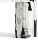 custom modern marble fireplace for sale in Panda White - Image 7