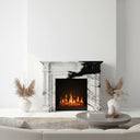 marble fireplace hearth in Panda White - Image 2