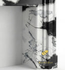 marble fireplace hearth | Bold contrast surround | 59 Inch Width | Panda White marble