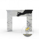 white marble fireplace surround in Panda White - Image 3
