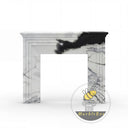 white marble fireplace surround in Panda White - Image 3