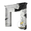 white marble fireplace surround in Panda White - Image 4