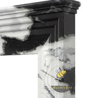 white marble fireplace surround in Panda White - Image 6