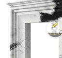 white marble fireplace surround in Panda White - Image 7