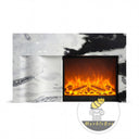 electric marble fireplace surround in Panda White - Image 3
