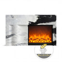 electric marble fireplace surround in Panda White - Image 3