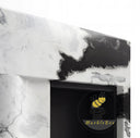 electric marble fireplace surround in Panda White - Image 5