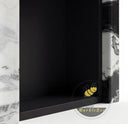 electric marble fireplace surround in Panda White - Image 6