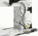 modern marble mantel in Panda White - Image 7