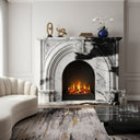 black marble hearth in Panda White - Image 2