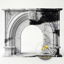 black marble hearth | French arched design | Width: 59" | Panda White