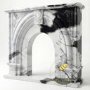 black marble hearth | French arched design | Width: 59" | Panda White