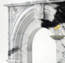 black marble hearth | French arched design | Width: 59" | Panda White