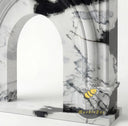 black marble hearth | French arched design | Width: 59" | Panda White