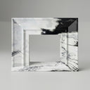 marble fireplace mantels for sale in Panda White - Image 1