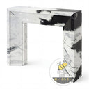 marble white fireplace in Panda White - Image 4