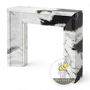 marble white fireplace in Panda White - Image 4