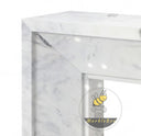 marble white fireplace in Panda White - Image 5