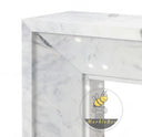 Marble White Fireplace | Bold Contrast Veining | Width: 59.1" | Panda White