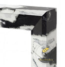 Marble White Fireplace | Bold Contrast Veining | Width: 59.1" | Panda White