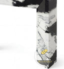 Marble White Fireplace | Bold Contrast Veining | Width: 59.1" | Panda White