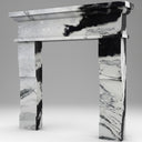 white marble surround fireplace in Panda White - Image 1