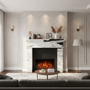 white marble surround fireplace in Panda White - Image 2